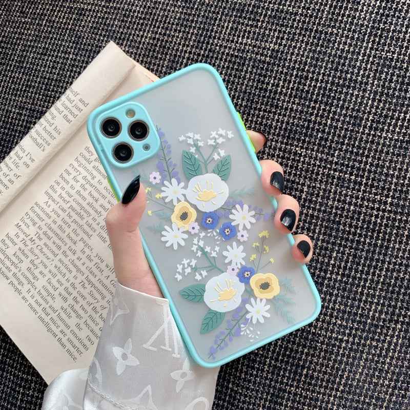 Compatible with Apple, Compatible with Apple , Frosted contrast color iPhone case